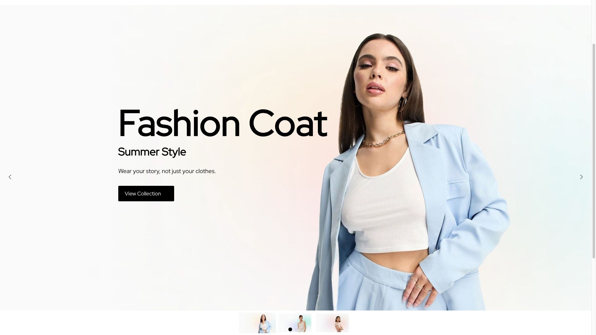 Create a fashion fullwidth swiper slider